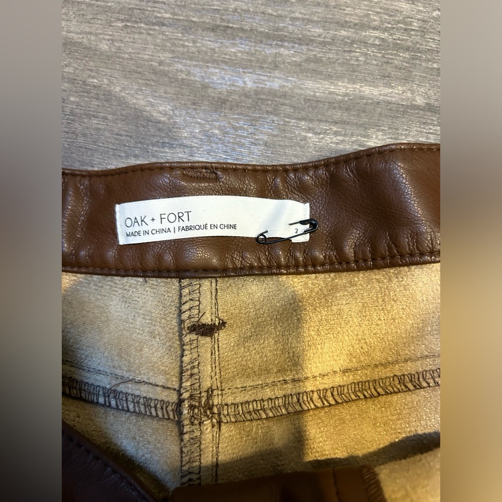 Oak & fort leather pants - size 2